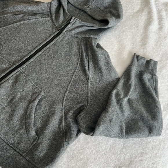 Lululemon $148 XXL cropped zip scuba hoodie dark heather gray - Picture 3 of 7